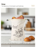 Reusable Beeswax Bread Bag with Snap Zipper