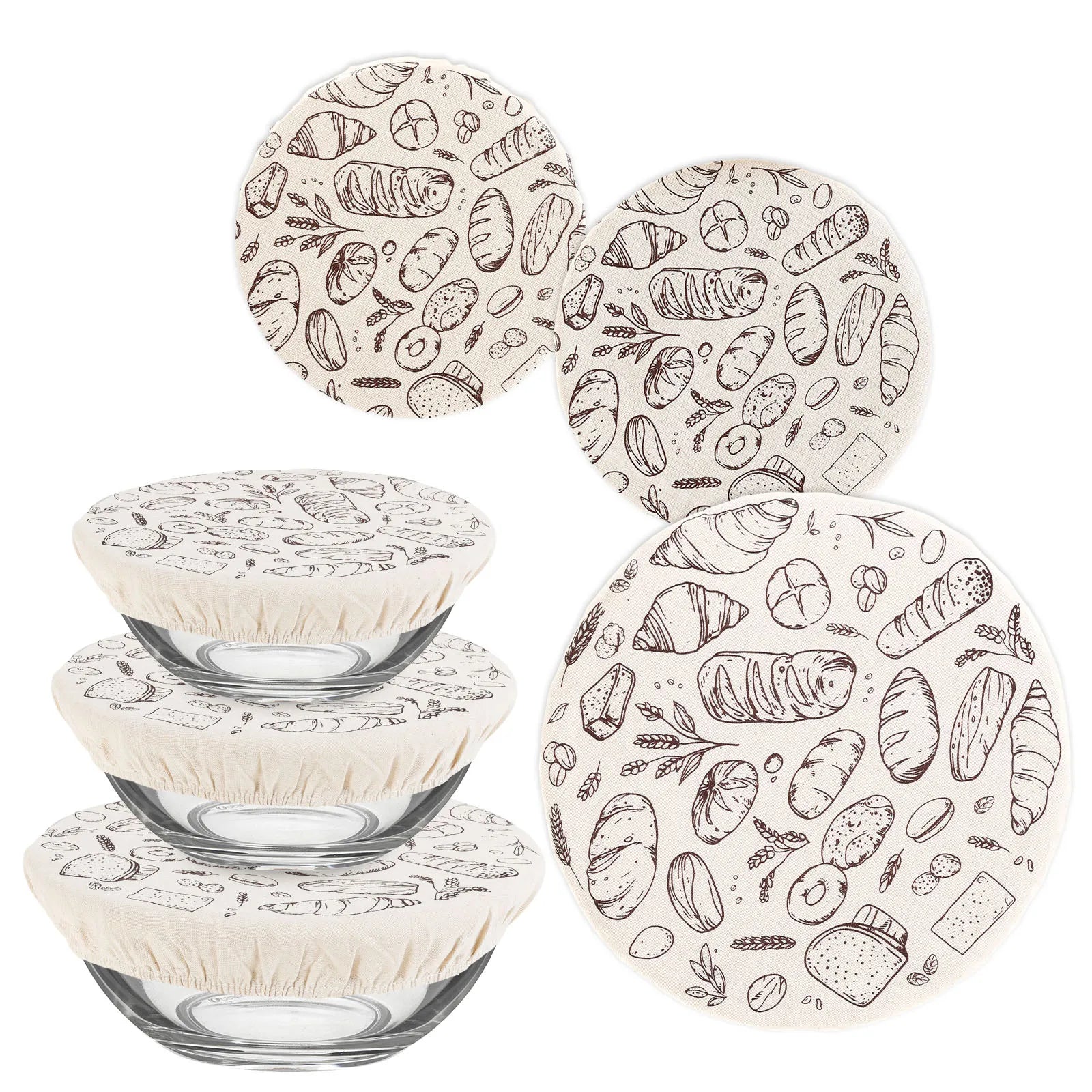 Sourdough Bowl Cover – 3pcs Elastic Bread Proofing Cover