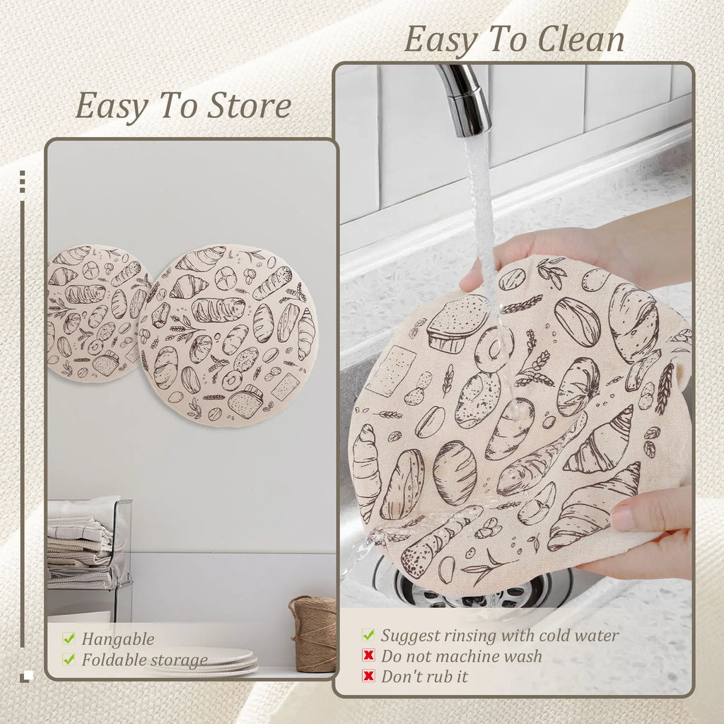 Sourdough Bowl Cover – 3pcs Elastic Bread Proofing Cover