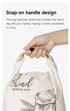 Reusable Beeswax Bread Bag with Snap Zipper