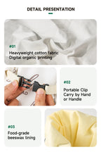 Reusable Beeswax Bread Bag with Snap Zipper