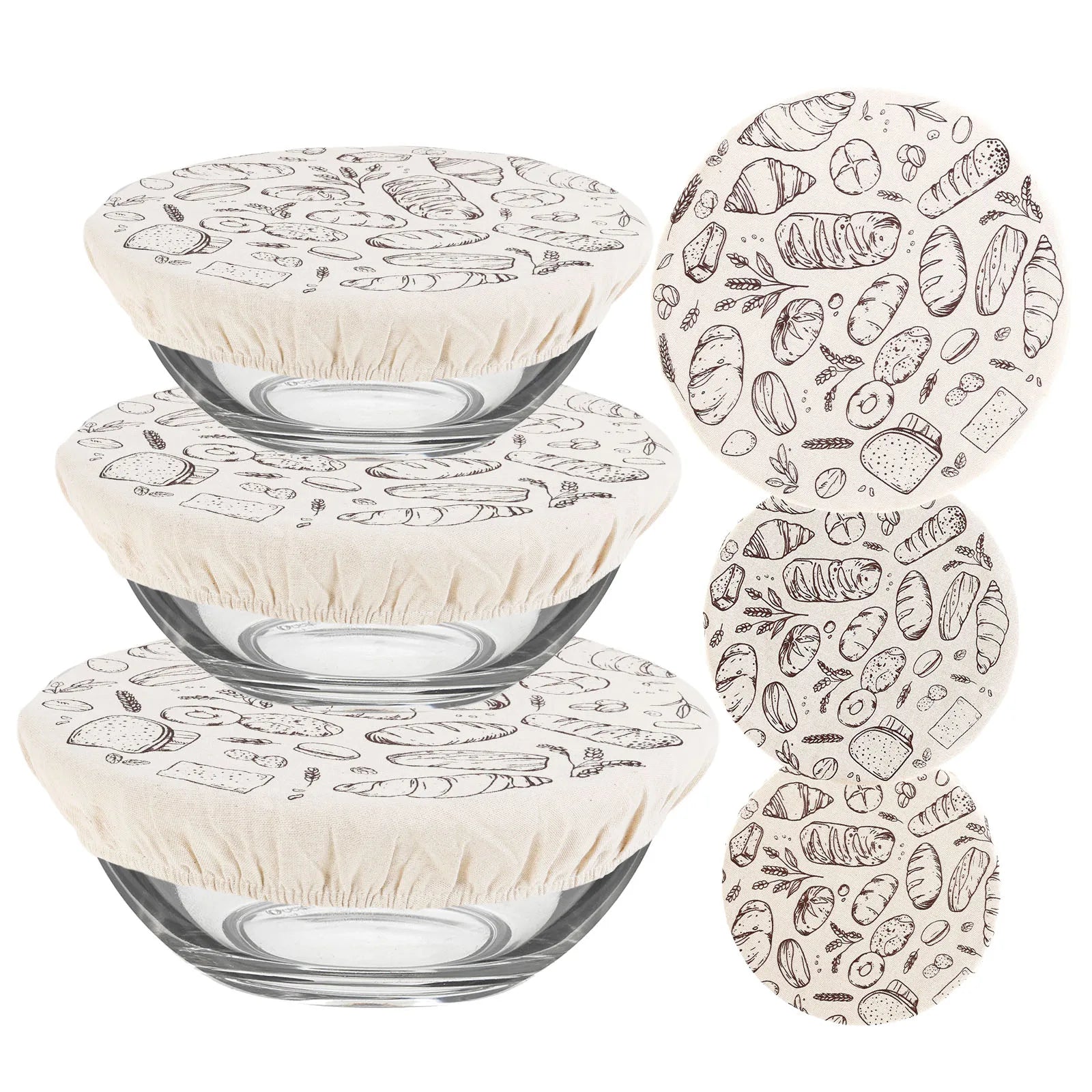 Sourdough Bowl Cover – 3pcs Elastic Bread Proofing Cover